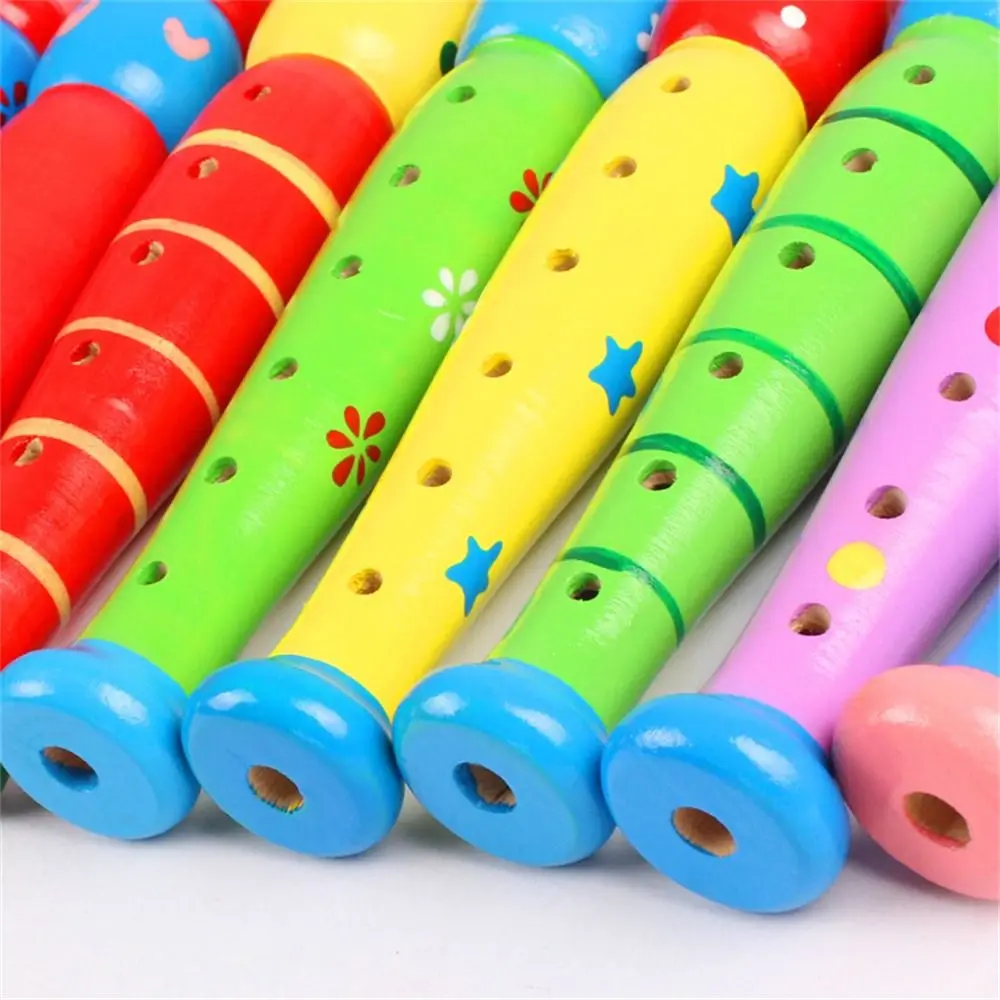 Juguete para niños, bebé colorido para niños, 20cm, juguete musical para niños, grabadora de 6 agujeros, flauta de dibujos animados, flauta corta, flauta de madera - imagen 3