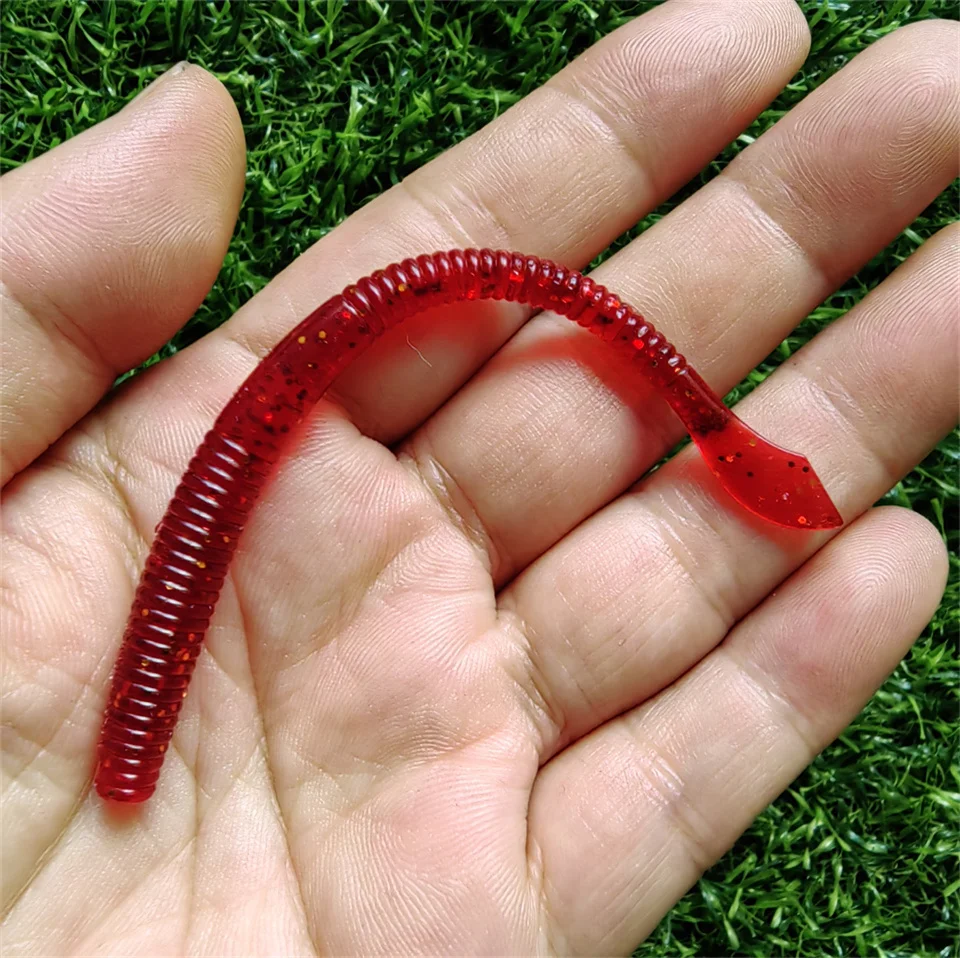 MUKUN 10 Uds palo cebo suave 10cm 2,3g gusano de silicona hundimiento Minnow Swimbait Wobblers lubina de agua dulce Lucio Señuelos de pesca blandos - imagen 2