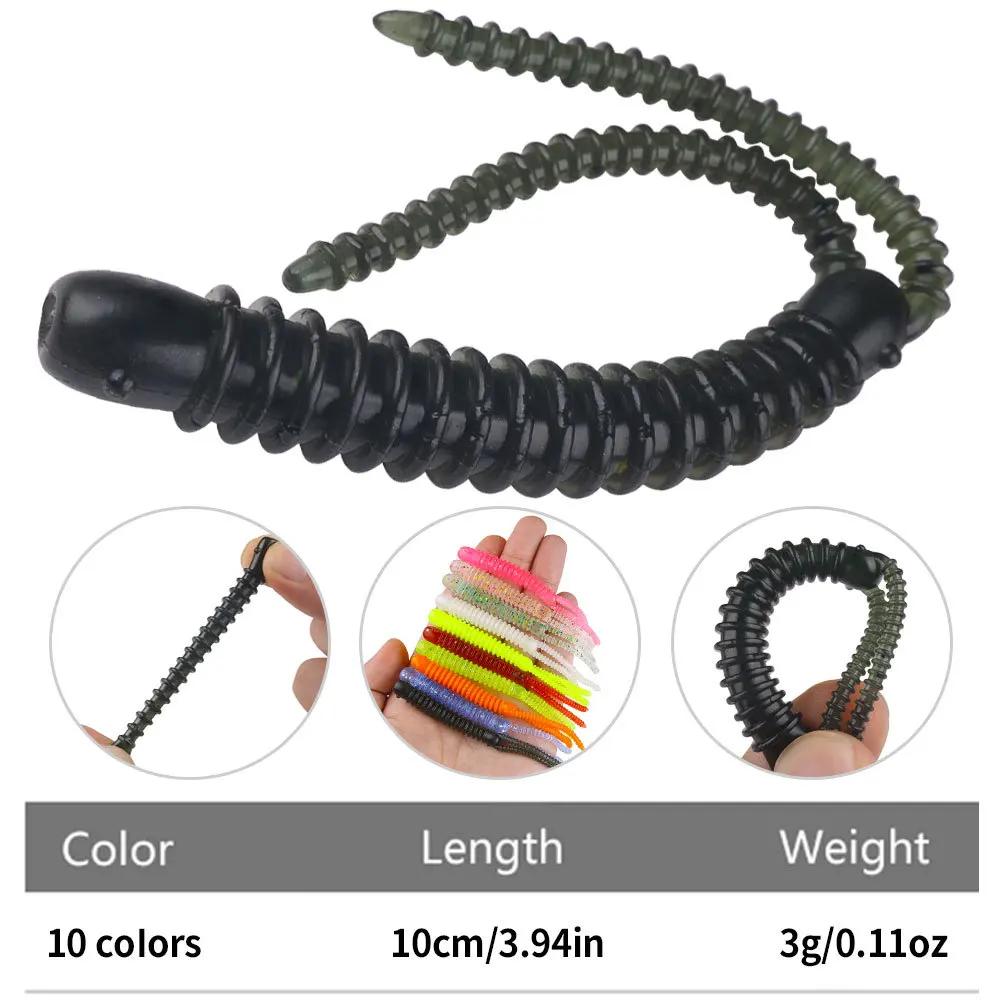 Señuelo de pesca de plástico suave, 6 uds., 3g, cola de horquilla, larva, Swimbaits, gusano, cebo de silicona para lubina, trucha, Wobblers, dorado, agua dulce - imagen 2