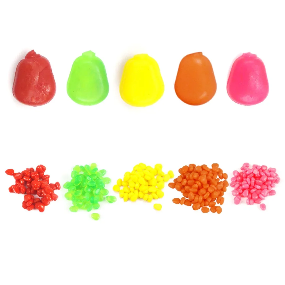Señuelo de pesca de 50/100 piezas, cebos artificiales flotantes de maíz con sabor a maíz, cebo suave, accesorios de aparejos de pesca, 5 colores - imagen 4