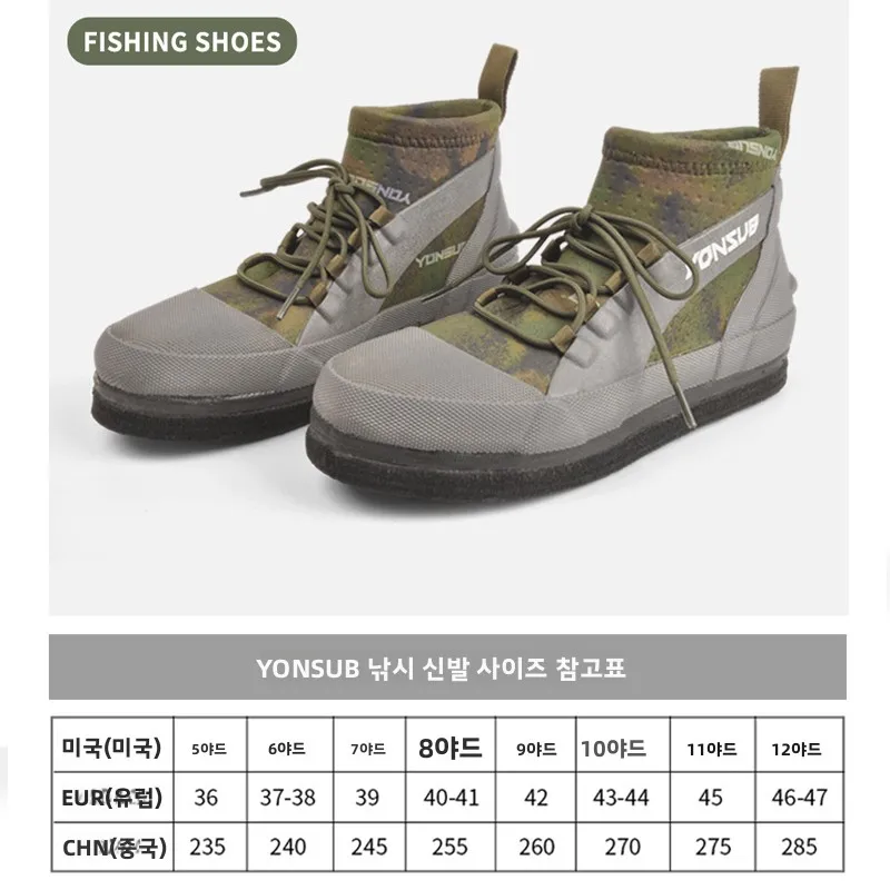 Botas de pesca en roca con suela de fieltro y clavos de acero - imagen 4