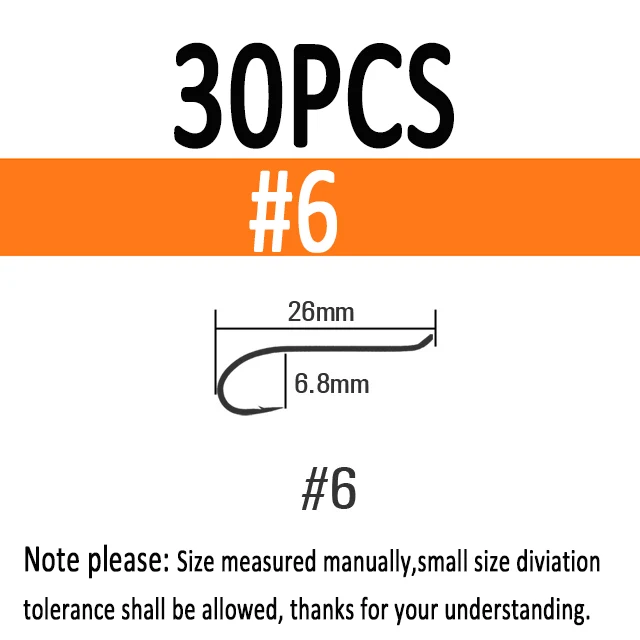 30PCS Size 6