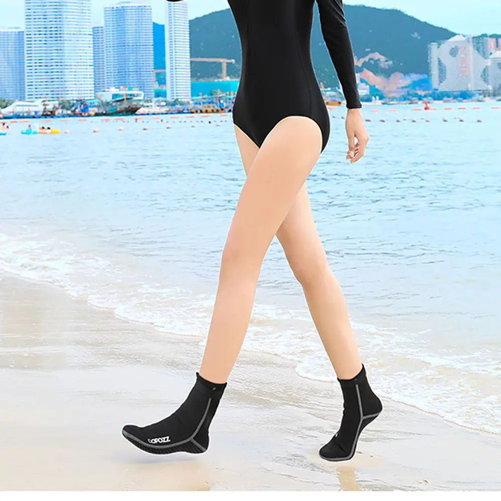 Calcetines antideslizantes de neopreno para buceo, traje de baño de 3mm para mantener el calor, botas de playa y surf - imagen 4