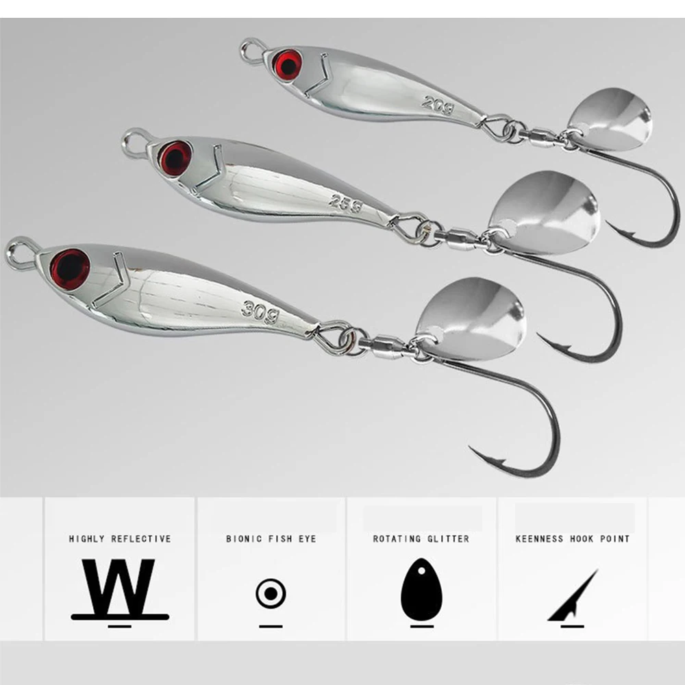 Señuelo de pesca de Metal plateado, 4 Uds., 5g-30g, señuelo de Jigging de Metal, lubina, caballa, pargo, cebo de pesca fundido, aparejos de pesca de mar - imagen 5