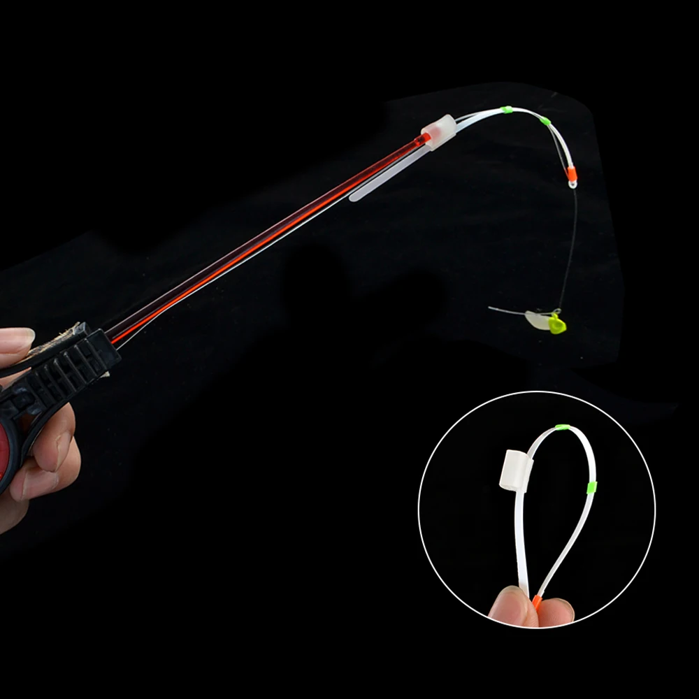 FISH KING-caña de pescar en hielo, plástico superior, 5 unidades/lote, 10cm/12cm/14cm/16cm/18cm, aparejos de pesca portátiles para invierno al aire libre - imagen 2