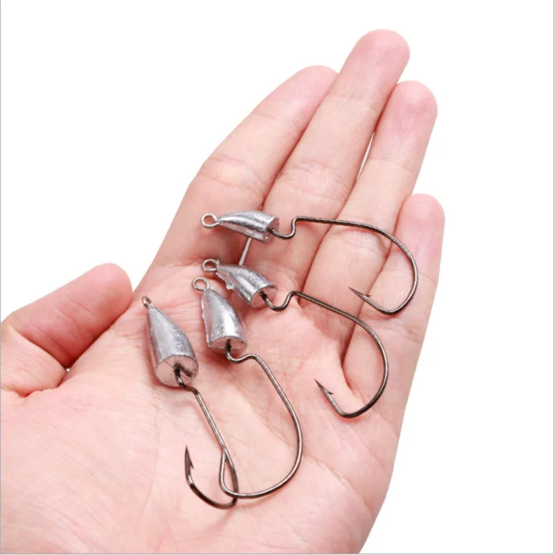 5 unids/lote calidad Jig Head anzuelo de pesca anzuelos señuelo suave gusano anzuelo para pesca 3,5g 5g 7g 10g 14g 20g - imagen 2