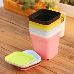 Maceta plástica decorativa para jardín y oficina – color aleatorio