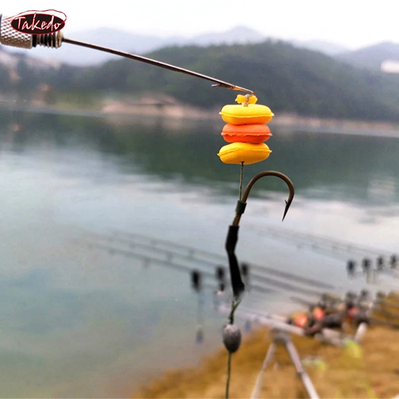 TAKEDO 30 unids/caja POP UPS Boilies Señuelos de Pesca de carpa de maíz simulado espuma EVA carpa cebo flotante aparejos de pesca cebo de carpa - imagen 4
