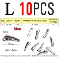 10pcs Size L Silver