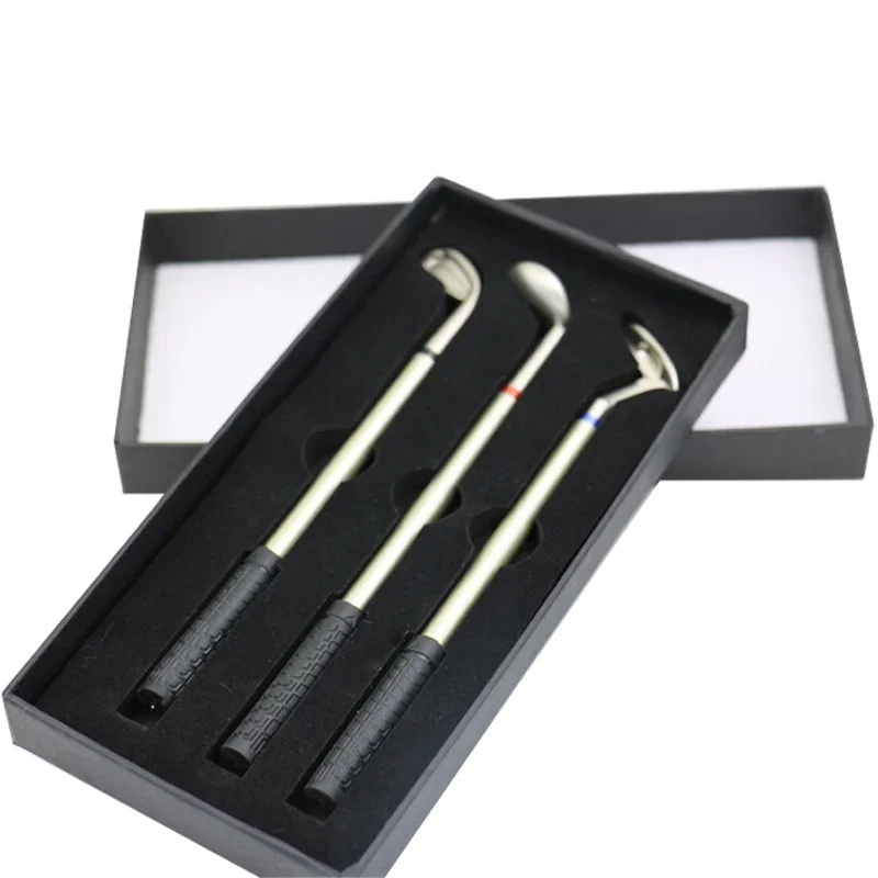 3pcs/Set Gel Pen Creative Golf Shape Black Blue Red Ink Straight Liquid Pen Kawaii Stationery School & Office Supplies Gift Box - imagen 2