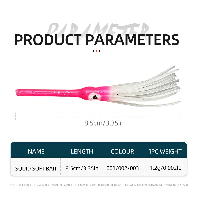 Cebo de calamar antimordeduras de pico largo que brilla en la oscuridad, señuelo de Color multimechones, pesca en el mar de agua dulce, cebo de pulpo, 10 Uds. - imagen 5