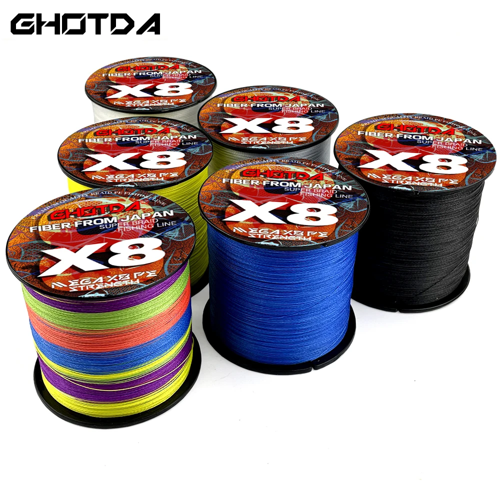GHOTDA-línea de pesca trenzada X8, 500M, 1000M, 8 hebras, multifilamento MultiColor, línea de señuelo de PE para agua salada 18 22 31 39 43 52 61 78LB - imagen 5