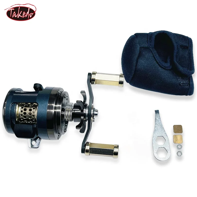 Carrete de tambor fundido TAKEDO, arrastre máximo, rodamiento de 5KG, 11 + 1B, cuerpo de Metal, carrete de pesca de fundición, pesca en agua dulce y salada - imagen 4