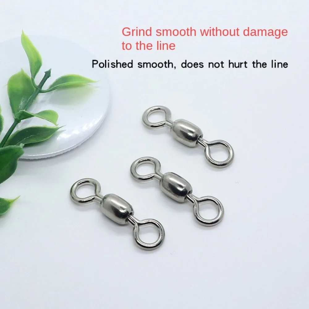 50 Uds. Conector a presión de pesca de estilo japonés anillo sólido conector de pesca de cobre anillo giratorio rotación de 360 grados - imagen 5