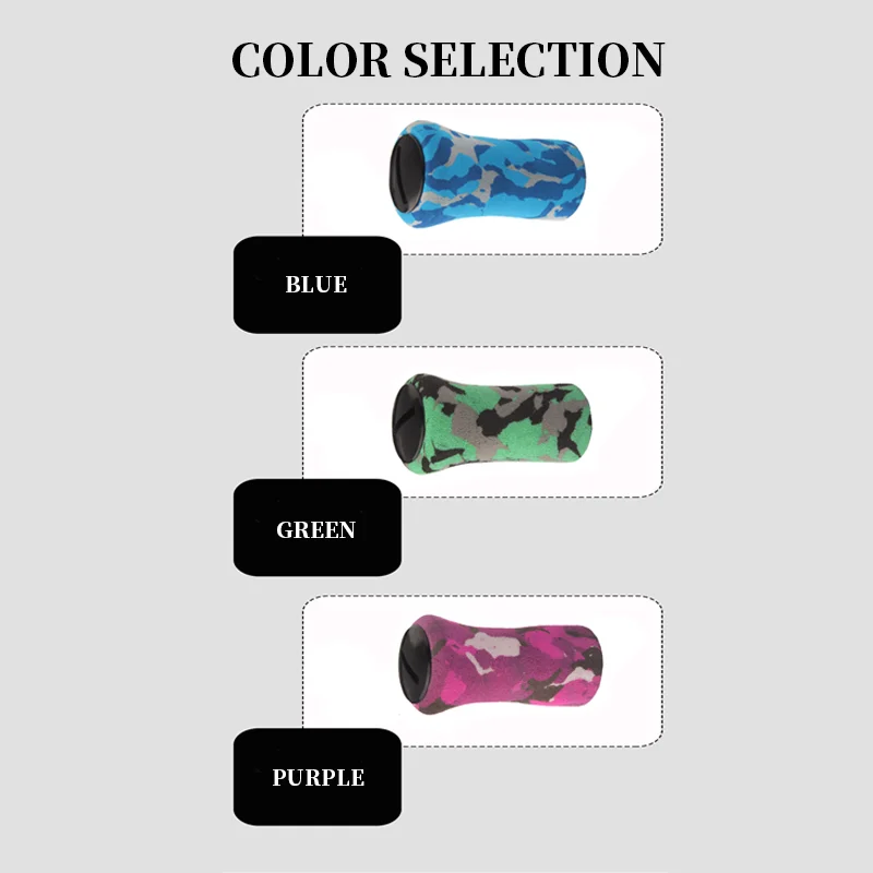 RUKE 1 pieza nuevo perilla de mango de carrete de pesca, perilla EVA de camuflaje de Material para carrete tipo D/S, accesorio de mango DIY - imagen 5