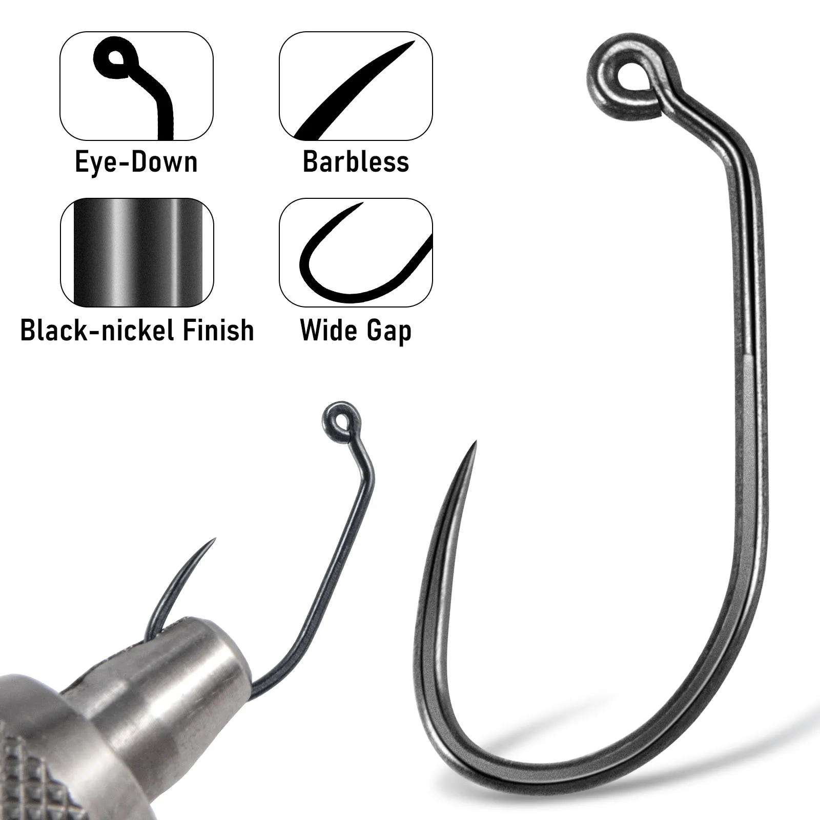 30 piezas # 10- # Gancho de plantilla Aberdeen de 18 y 60 grados, gancho para atar moscas, vástago curvo sin bardo para callos en seco y húmedo, moscas, camarones, Caddis Pupa - imagen 4