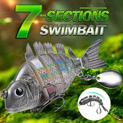 Swimbait Multiarticulado de Hundimiento Lento para Lubina y Trucha