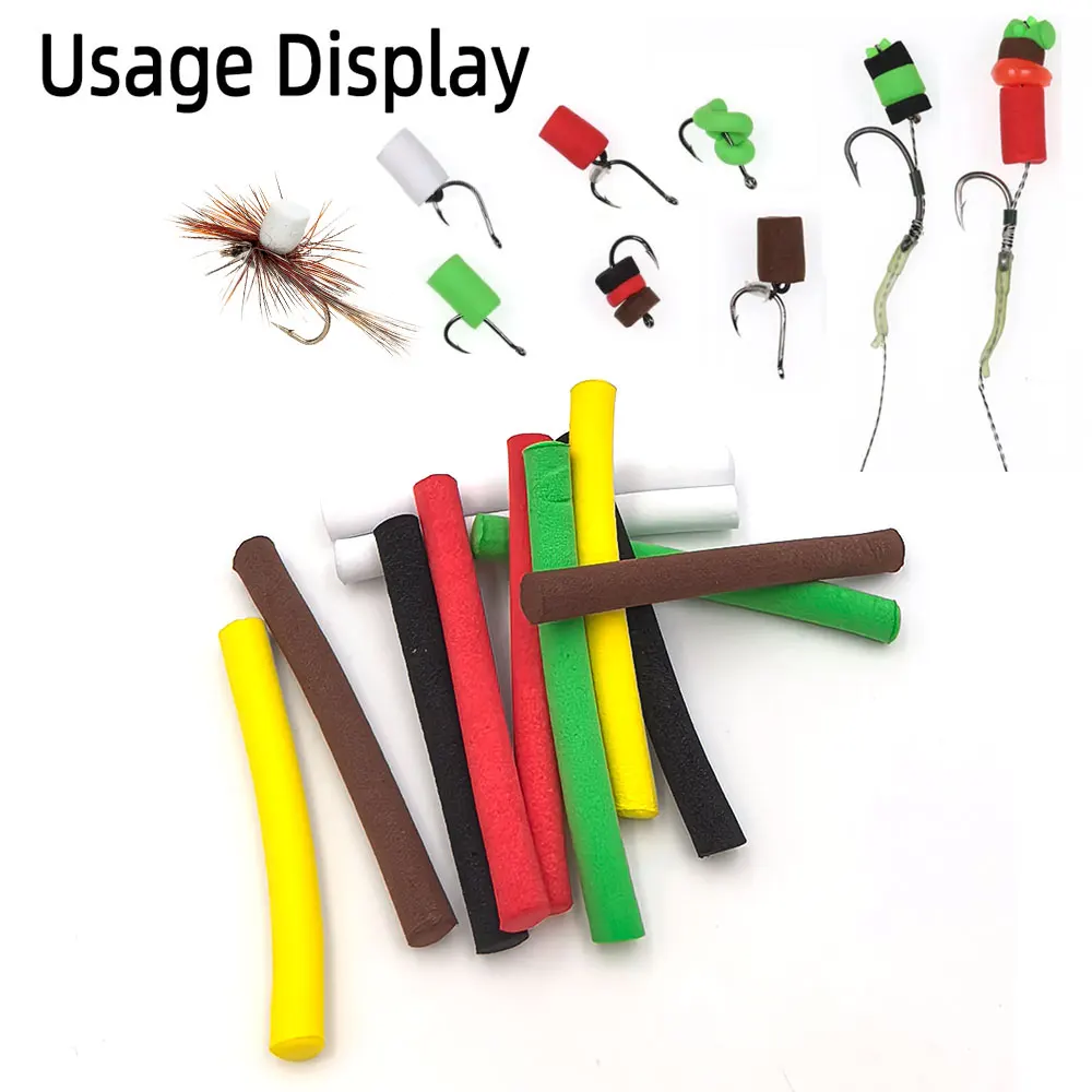 12 unids/pack terrestre atado de moscas paracaídas poste de espuma cilindro para Boobie mosca seca atado estimulador hierba tolva escarabajo araña mosca - imagen 5