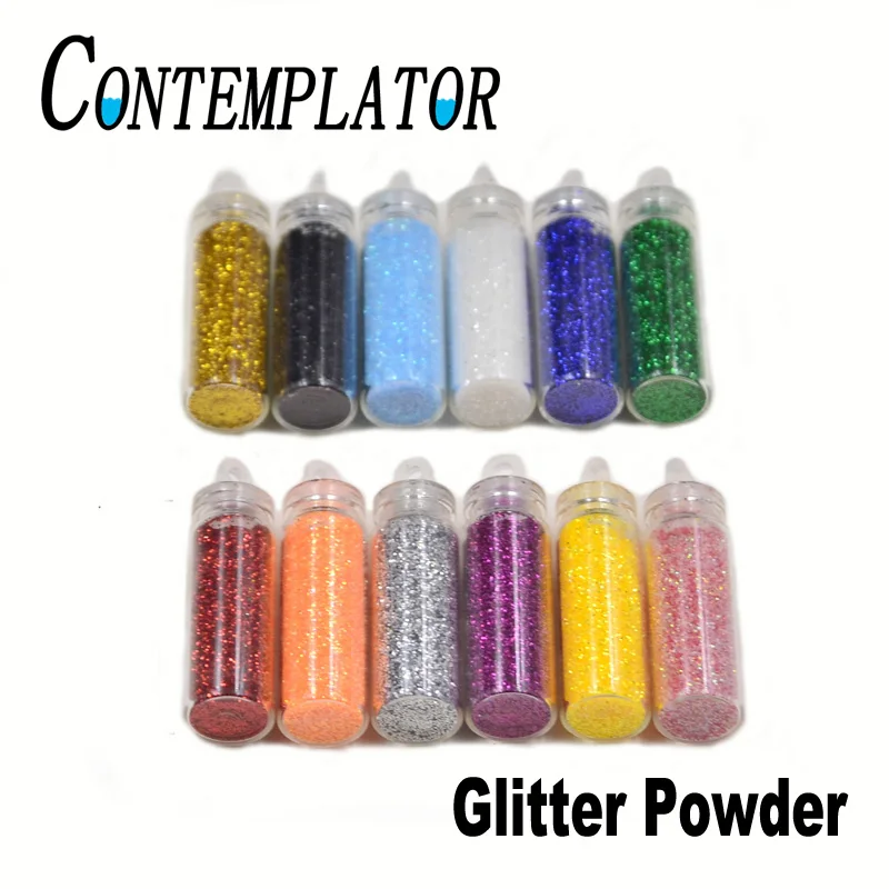 CONTEMPLATOR, oropel holográfico de 12 colores, polvo brillante, materiales de pesca con mosca, atado de moscas, piel de ninfa, polvo brillante de salmón