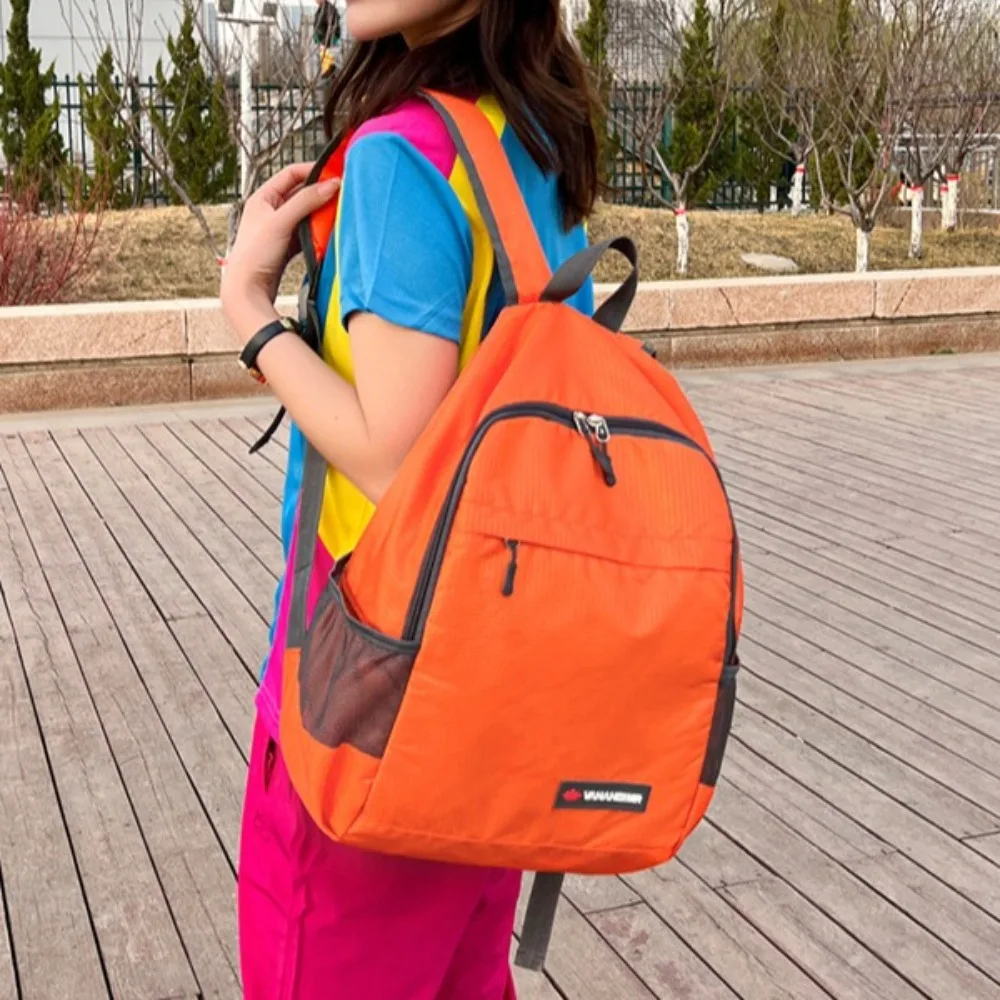 Mochila Unisex de gran capacidad para ocio al aire libre, mochila deportiva de poliéster con cremallera, mochila escolar portátil ligera para estudiantes y oficina - imagen 4