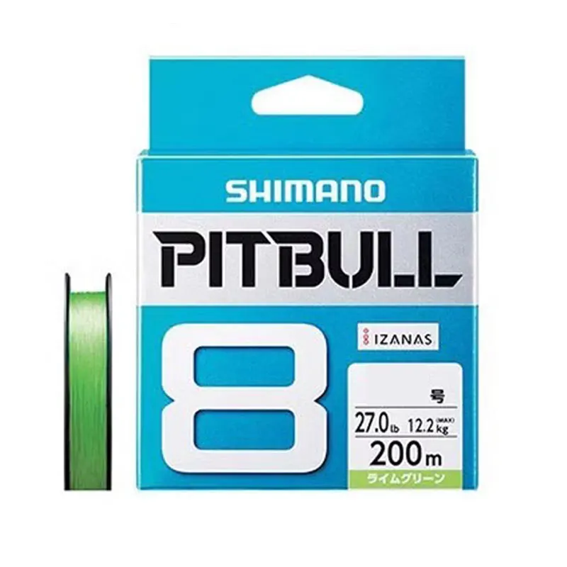 Shimano Pitbull X4 X8 – Línea trenzada PE multifilamento azul verde - imagen 2