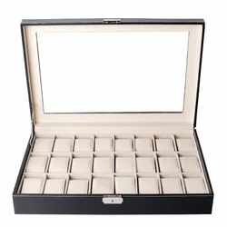 Caja de almacenamiento de relojes en cuero – Organizador de joyería
