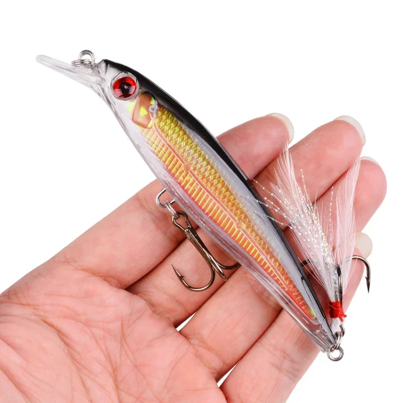 Minnow-señuelo de pesca profesional de plástico ABS, 11cm, 13,5g, profundidad de 2-4m, Swimbait de agua dulce y salada - imagen 3