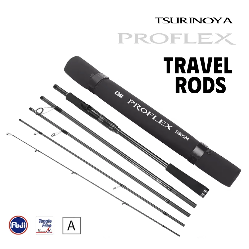 TSURINOYA PROFLEX S905M caña de pescar portátil de 5 secciones 2,7 m lubina MF acción M señuelo giratorio de fundición larga guía FUJI de carbono