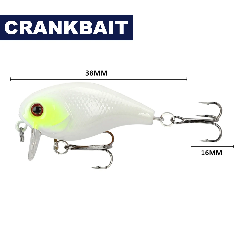 Señuelos de Pesca flotantes, Micro Crankbait Wobbler, cebo duro Artificial Jerkbait, accesorios de pesca para trucha lubina YG147, 3,8 cm, 4,6g - imagen 5