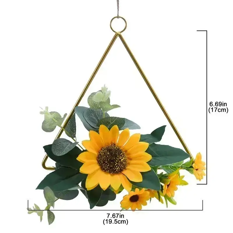 Guirnalda de metal con girasoles para pared - Decoración jardín - imagen 4