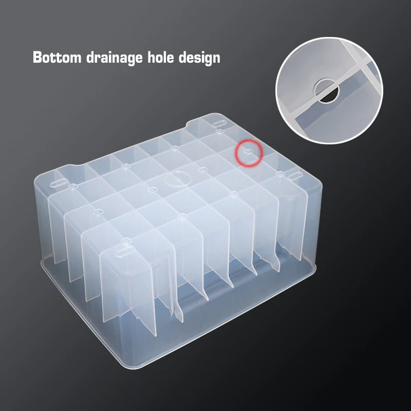 ILURE-Caja organizadora de aparejos de pesca de gran capacidad, caja de almacenamiento de madera, camarón, cebo de calamar, accesorios de pesca de carpa, 40 cuadrículas - imagen 5