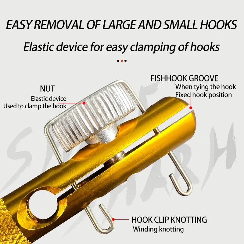 New Aluminum Alloy Fishing Hook Tier Fishing Line Knotter Knots Double-headed Needle Knots Fly Tying Tools Winter Fishing Knots - imagen 3