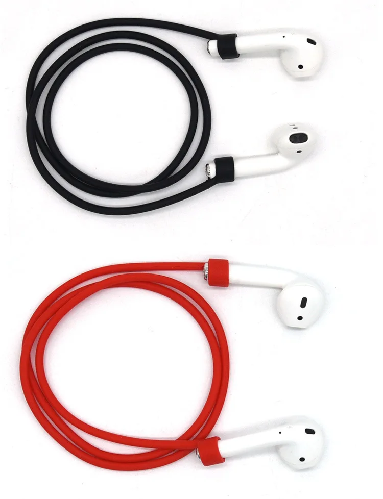 Correa de auriculares para AirPods, cuerda de bucle, Cable de silicona antipérdida para auriculares inalámbricos, Color aleatorio - imagen 4