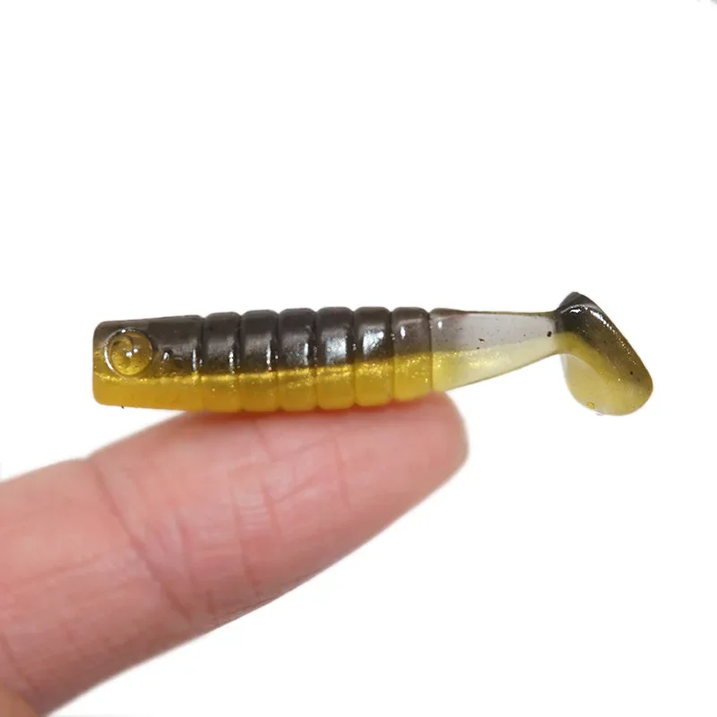 OUTKIT 10 unids/lote Wobblers Rockfishing señuelos blandos cebos blandos de goma 4cm 1g pesca suave gusano cebos artificiales lubina pez de silicona - imagen 3