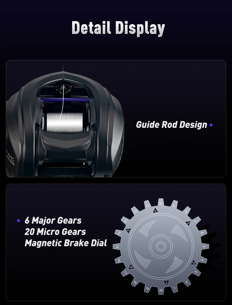 Experimentar precisión y potencia con nuestro diseño avanzado de carrete de pesca