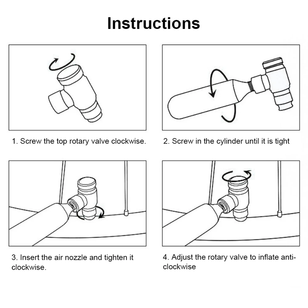 Accesorios para bicicleta de montaña, accesorios para montar, bomba de cilindro de CO2 de emergencia, adaptador de cabezal de boquilla de Gas, inflador rápido - imagen 5