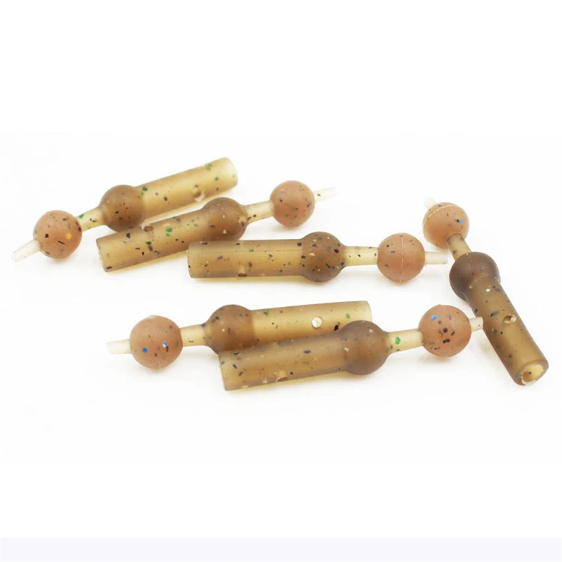 500 Uds Material de Pesca de carpa equipo de aparejos de goma para accesorios de Pesca de carpa tubo de manga antienredos con cuentas Pesca - imagen 2