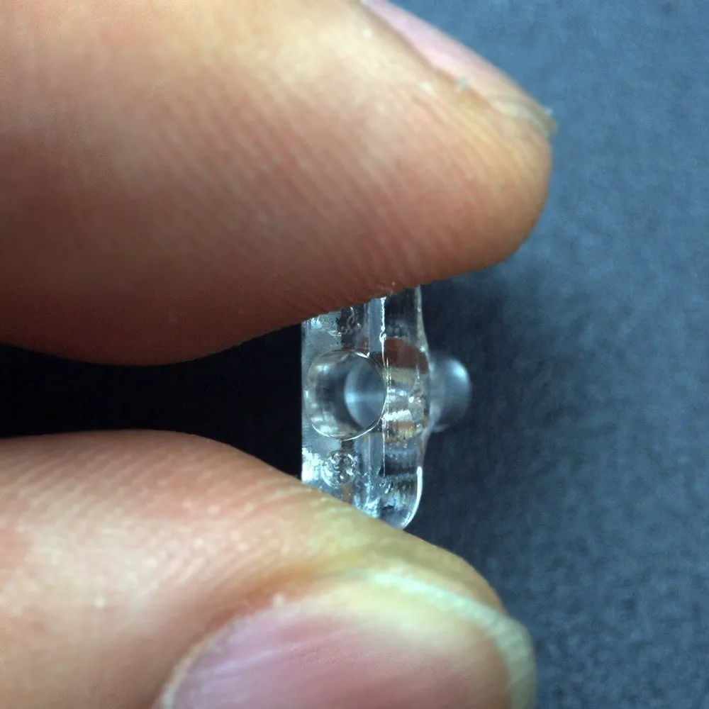 30 Uds. Aparejo de cuentas de pesca transparentes, doble agujero cruzado, aparejo Sabiki, cuentas cruzadas ovaladas, pesca en agua salada - imagen 3