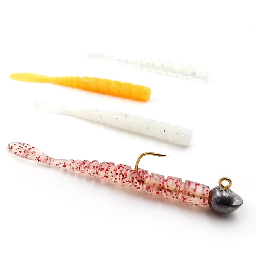 Mustad-anzuelo de cabeza de plomo de tres niveles, Perca siniperca negra, pargo, gusano suave, micro gancho Lu - imagen 2