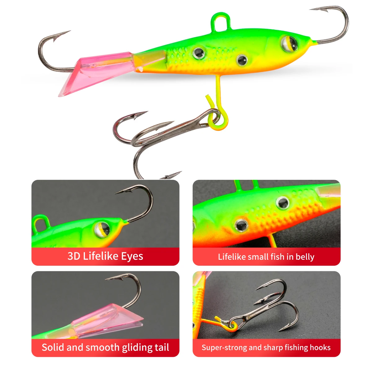Plantillas de pesca en hielo, 10g, 15g, plantilla equilibrada, plomo, Banlancer de hielo de invierno, señuelo de pesca en hielo arrfital, Swimbait Wobbler Set - imagen 4