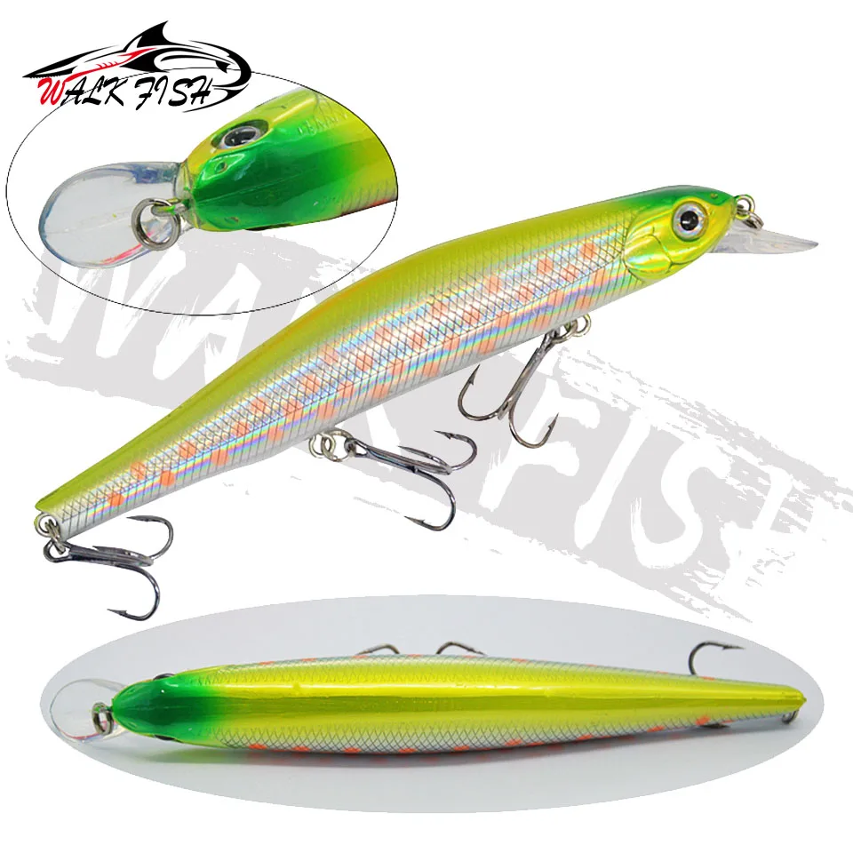 WALK FISH-Señuelos de Pesca Jerkbaits Minnow, cebo Artificial de 125mm y 17,5g, Wobblers de buena acción, señuelo duro, profundidad de buceo de 0,5-1,5 m - imagen 4