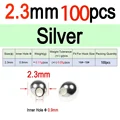 2.3mm Silver 100pcs