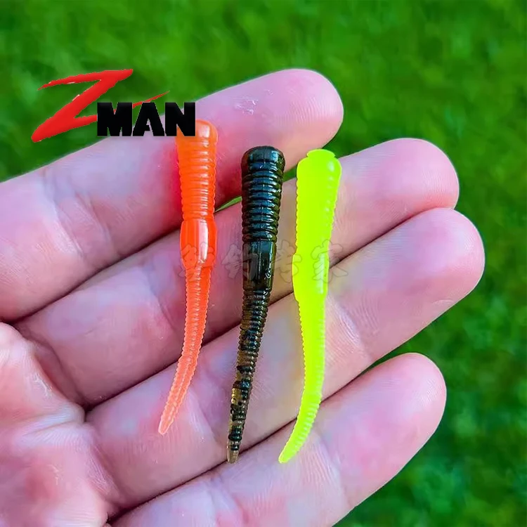 Zman nuevo 2 pulgadas mini insecto fino Micro Wormz Luya cebo suave flotante agua resistente a desgarros gancho de cabeza de plomo - imagen 3