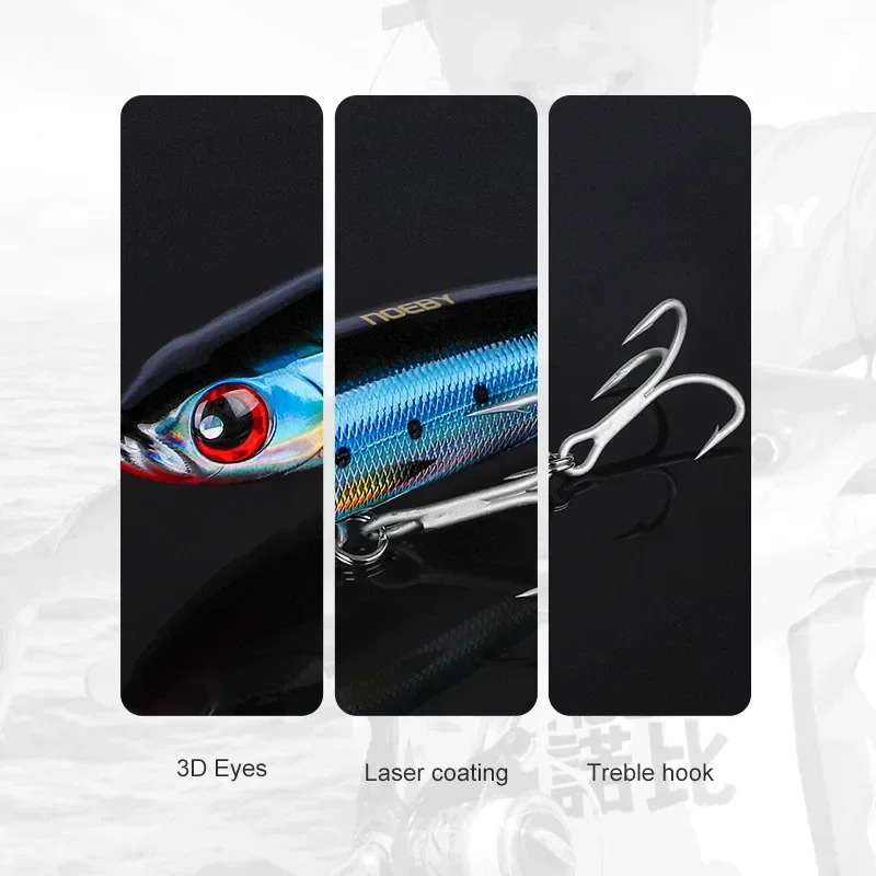 Señuelo de pesca Noeby Stickbait, cebo duro artificial para pesca de atún marino, señuelos tipo lápiz que se hunden, 14 cm 70 g - imagen 5