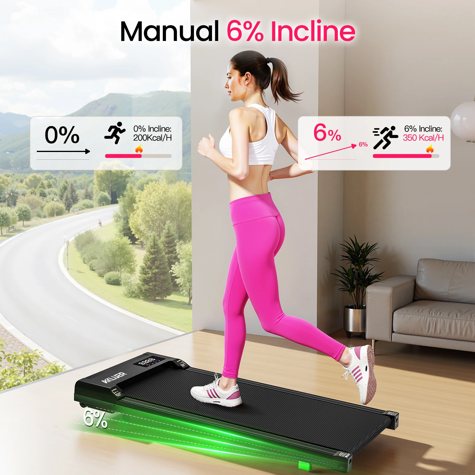 Akluer P03B Cinta de correr plegable con pantalla LED y control remoto - imagen 5
