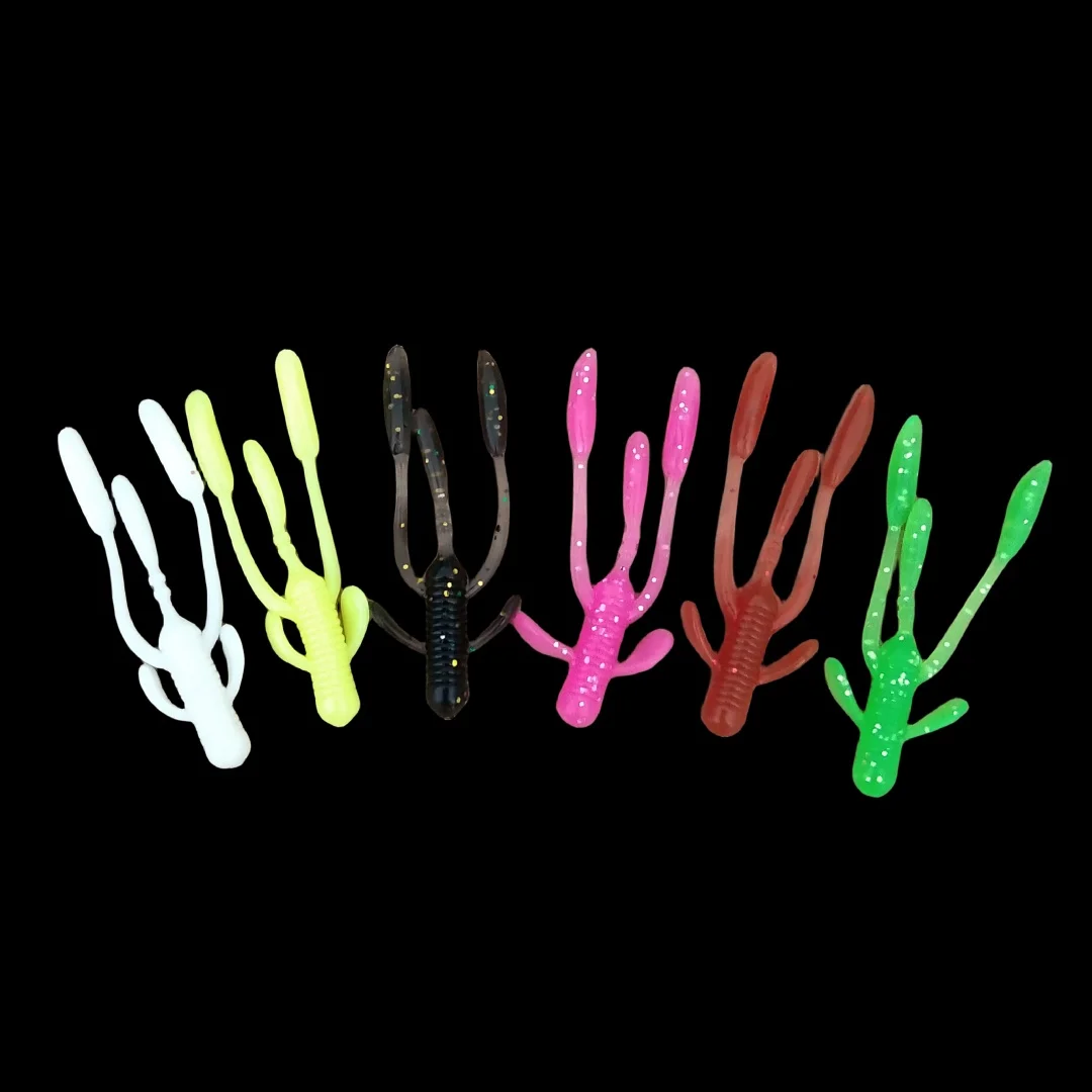 Swolfy 50 Uds 4cm 0,4g flotante TPE gusano señuelo cebo suave Señuelos de Pesca para perca y lubina Compatible con plataforma de tiro y Tex - imagen 3