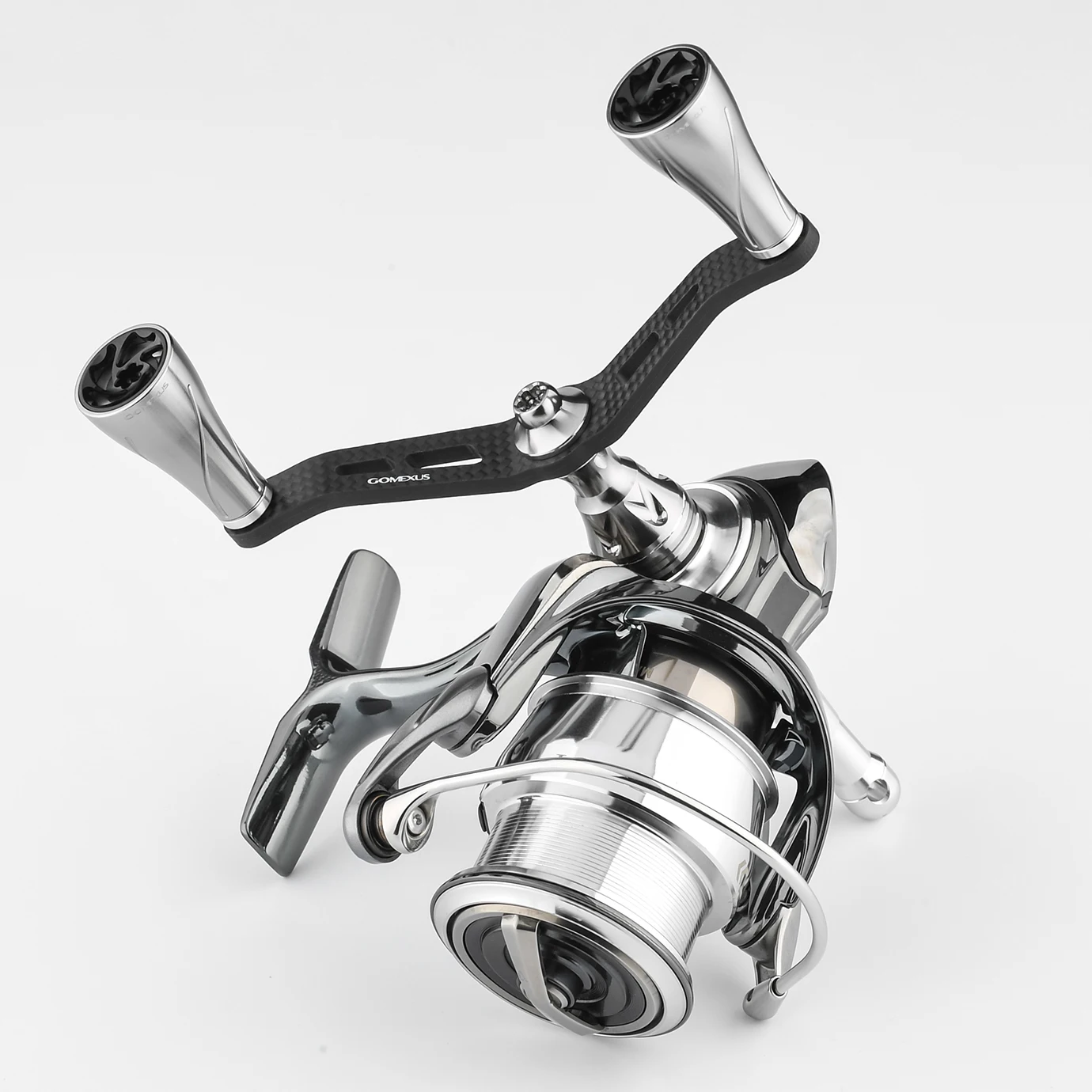 Gomexus doble mango de carbono Eging pesca 82mm para Daiwa Exist Certate Fuego balístico Luvias Tatula LT carrete giratorio - imagen 3