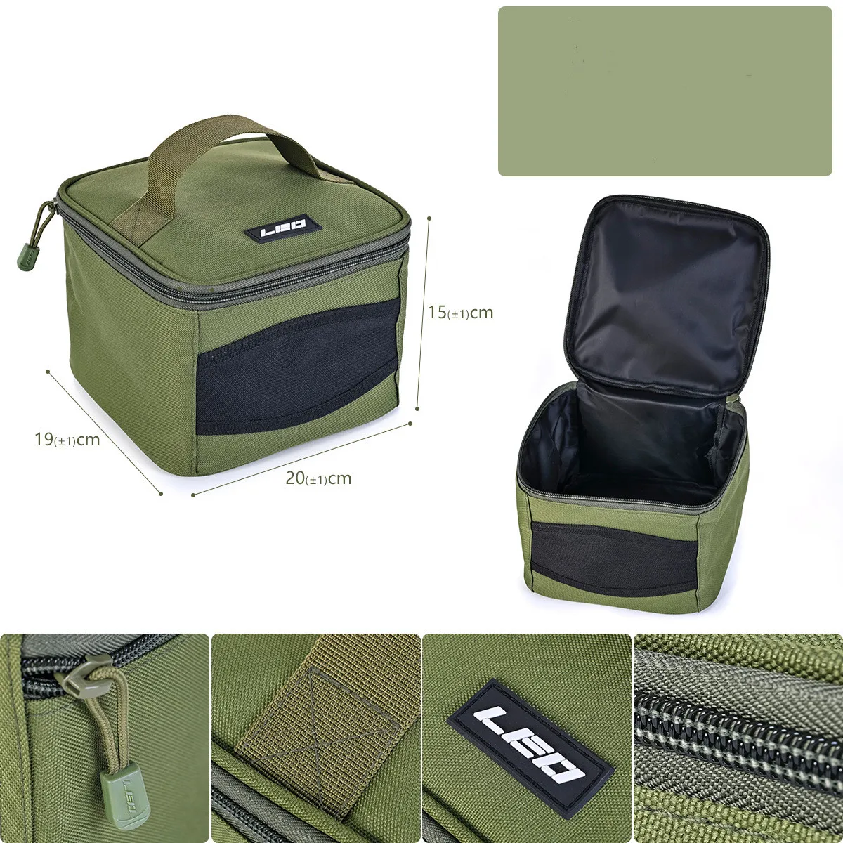 LEO-bolsa de almacenamiento multifuncional para carrete de pesca, estuche de transporte para equipo de señuelo, impermeable, tela Oxford - imagen 2