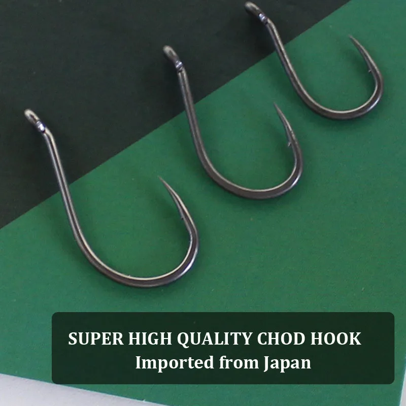 Paquete de anzuelos de pesca de carpa con revestimiento de 10 Uds. De anzuelos de púas de acero inoxidable con alto contenido de carbono con caja Original al por menor - imagen 4