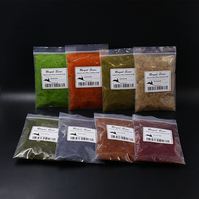 8 colores Hare's Ear Plus Antron Dub con protector de conejo pelo ninfa scud dub mosca atado material para buggy ninfas y emergers caddis - imagen 5